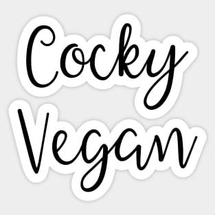 Cocky Vegan Sticker